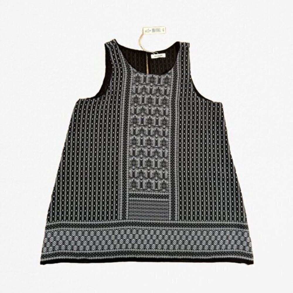 Max Studio Black and White Sheath Tank Top